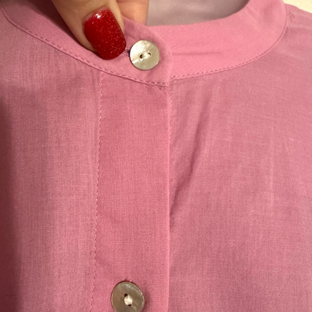 ❤️J. Jill Button-Up w/Embroidery Cotton Shirt LARGE #CL - Picture 3 of 11